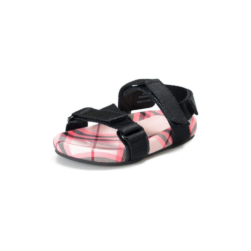 Burberry Children shoes Redmire Check-Lined Sandal pink plaid 28Kids